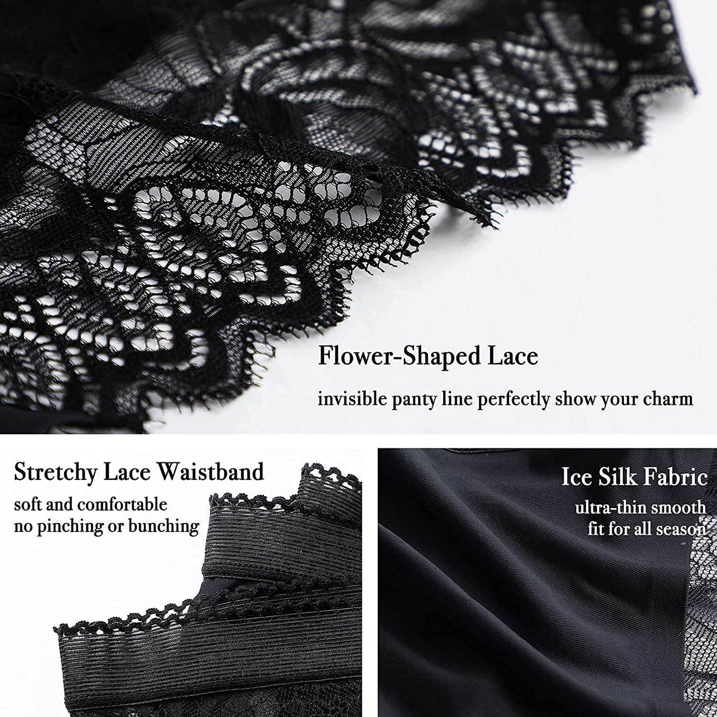 Talanes Women’S High Waisted Lace Underwear Sexy, Ladies Cheeky Lacy Panties Briefs , Soft Full Coverage Panty Multipack Apparel & Accessories > Clothing > Underwear & Socks > Underwear Talanes   