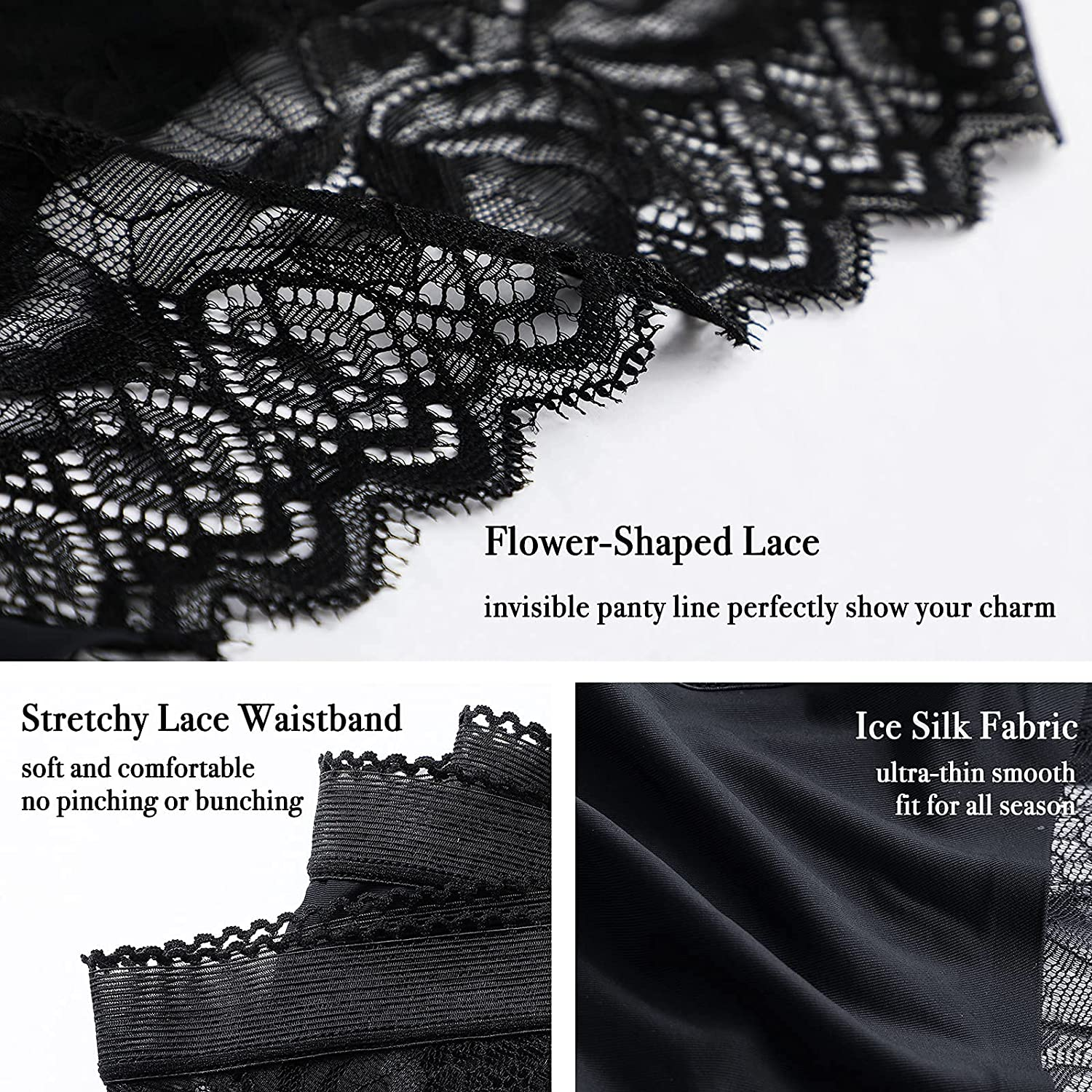 Talanes Women’S High Waisted Lace Underwear Sexy, Ladies Cheeky Lacy Panties Briefs , Soft Full Coverage Panty Multipack Apparel & Accessories > Clothing > Underwear & Socks > Underwear Talanes   