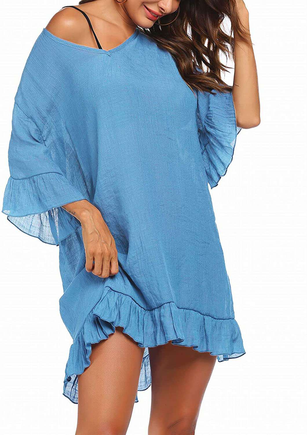 Ekouaer Swimsuit Cover Ups for Women, Bathing Suit Coverups Beach Cover Dresses Resort Wear S-XXL Apparel & Accessories > Clothing > Swimwear Kylie Max   