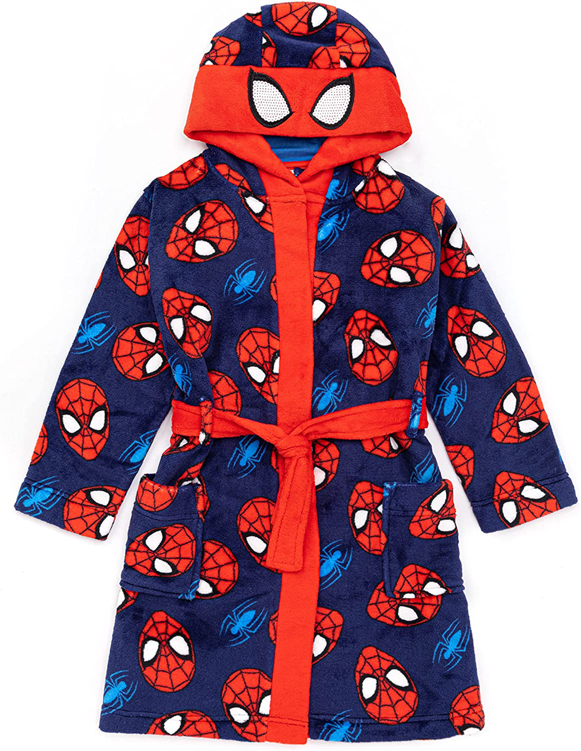 Marvel Spider-Man Dressing Gown Boys Kids Cosplay Pyjamas Robe Apparel & Accessories > Clothing > Sleepwear & Loungewear > Robes Kylie Max   
