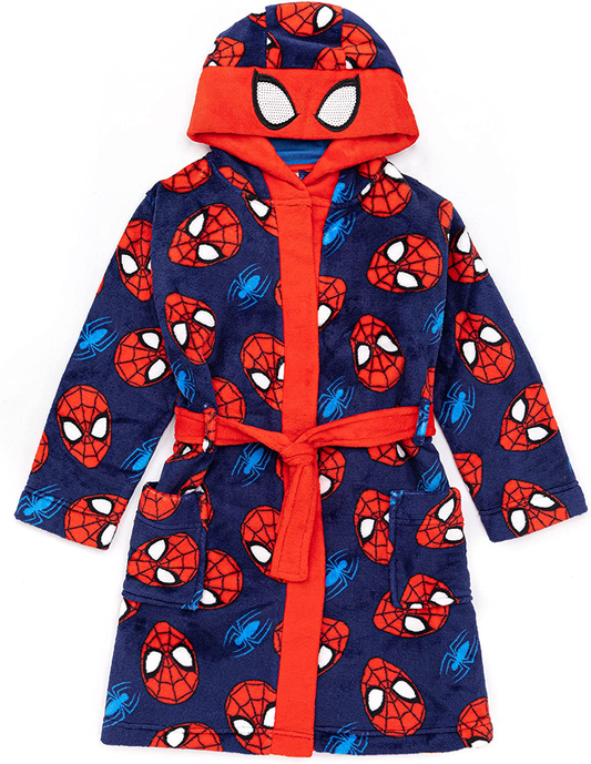 Marvel Spider-Man Dressing Gown Boys Kids Cosplay Pyjamas Robe Apparel & Accessories > Clothing > Sleepwear & Loungewear > Robes Kylie Max   