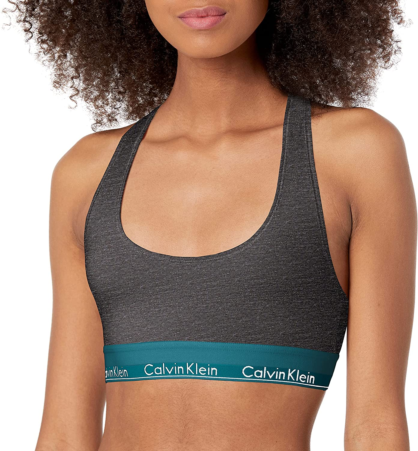 Calvin Klein Women'S Modern Cotton Bralette Apparel & Accessories > Clothing > Underwear & Socks > Lingerie Calvin Klein Charcoal Heather Topaz Gemstone Medium 