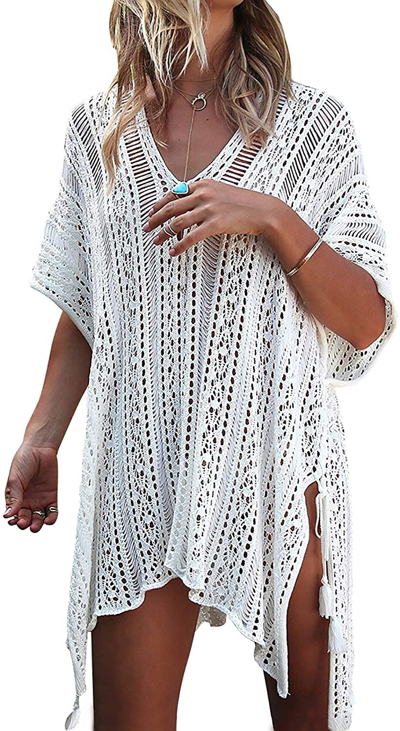 Shermie Swimsuit Cover Ups for Women V Neck Loose Beach Bikini Bathing Suit Cover Up Apparel & Accessories > Clothing > Swimwear Kylie Max   