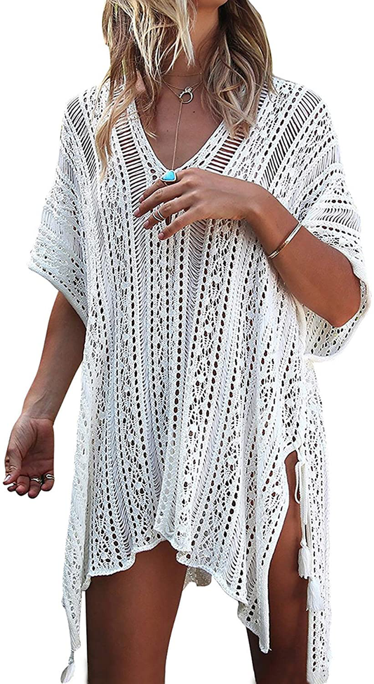 Shermie Swimsuit Cover Ups for Women V Neck Loose Beach Bikini Bathing Suit Cover Up Apparel & Accessories > Clothing > Swimwear Kylie Max   