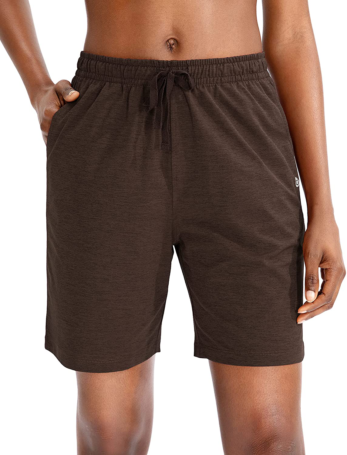 G Gradual Women'S Bermuda Shorts Jersey Shorts with Deep Pockets 7" Long Shorts for Women Lounge Walking Athletic Apparel & Accessories > Clothing > Shorts Kylie Max   