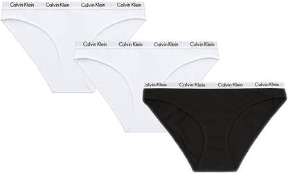 Calvin Klein Women'S Carousel Logo Cotton Bikini Panty Apparel & Accessories > Clothing > Underwear & Socks > Underwear Calvin Klein Black/White/White 3 X-Large
