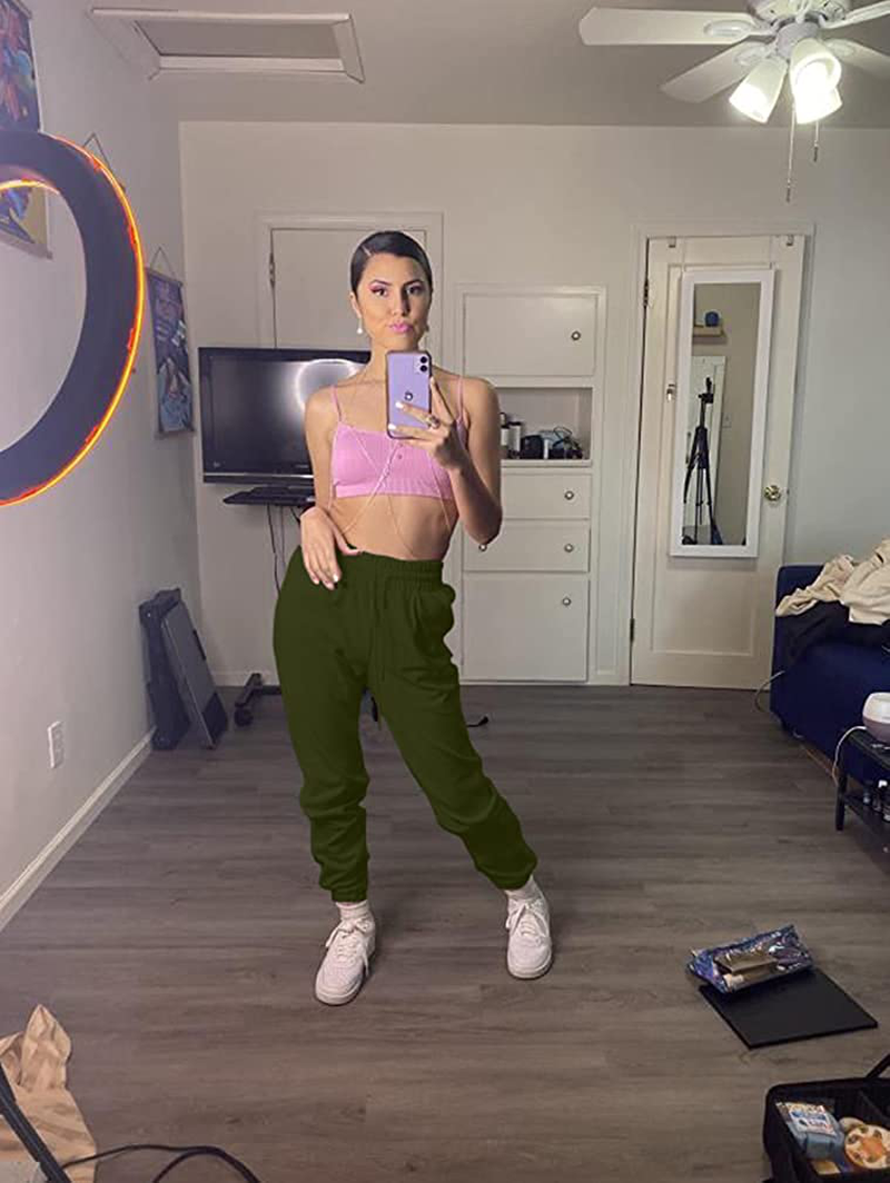 GOKATOSAU Women'S Sexy Lounge Stretch Casual Jogger Drawstring Sweatpants with Pockets Apparel & Accessories > Clothing > Activewear Kylie Max   