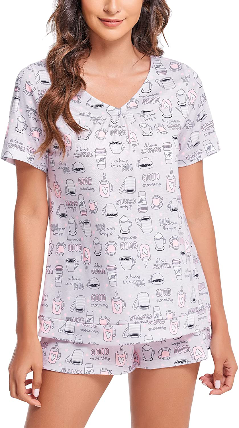 Avidlove Women'S Shorts Pajama Set Short Sleeve Sleepwear Nightwear Pjs S-XXL Apparel & Accessories > Clothing > Sleepwear & Loungewear Kylie Max   
