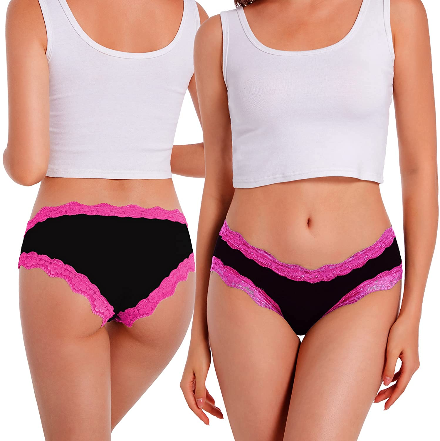 VEENXTHA Womens Underwear Hipster Panties 5 Pack Smooth Stretch Microfiber Briefs  VEENXTHA   