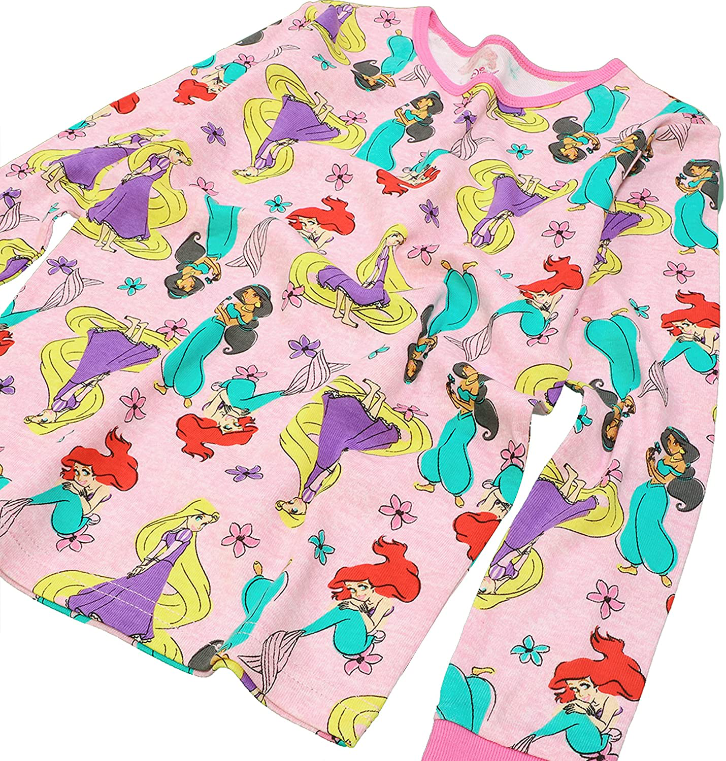 Disney Girls' Princess Snug Fit Cotton Pajamas Apparel & Accessories > Clothing > Sleepwear & Loungewear > Pajamas Kylie Max   