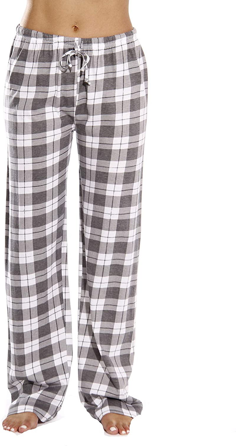 Just Love 100% Cotton Jersey Women Plaid Pajama Pants Sleepwear Apparel & Accessories > Clothing > Sleepwear & Loungewear > Pajamas Kylie Max   