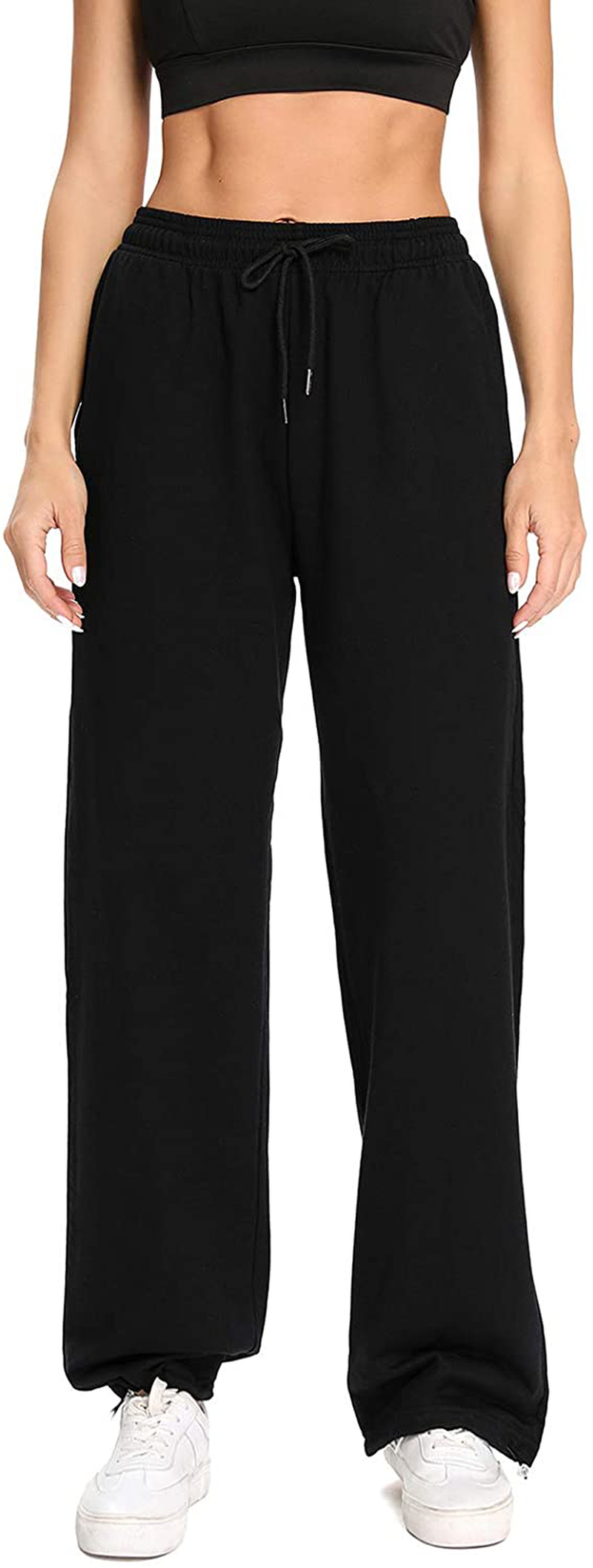 Cakcton Women'S Sweatpants with Pockets Joggers High Waisted Loose Workout Yoga Lounge Drawstring Active Casual Sports Pants Apparel & Accessories > Clothing > Activewear Kylie Max   