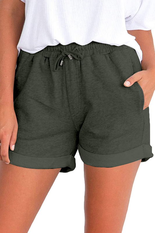 Paitluc Sport Shorts Women Workout Shorts with Pockets for Women Mid Waist Slightly Stretchy Light Weight Apparel & Accessories > Clothing > Shorts Kylie Max   