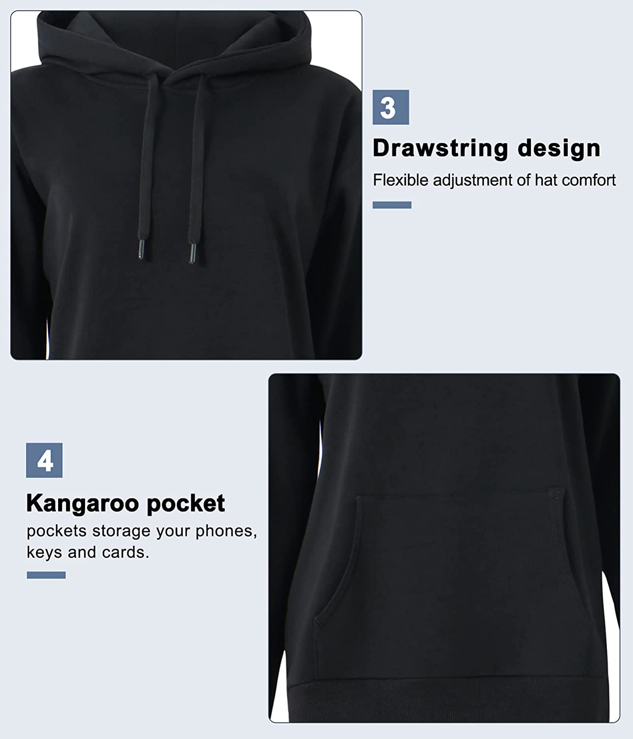 Women'S Basic Pullover Hoodie Loose Fit Ultra Soft Fleece Hooded Sweatshirt with Pockets Apparel & Accessories > Clothing > Activewear Kylie Max   
