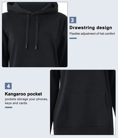 Women'S Basic Pullover Hoodie Loose Fit Ultra Soft Fleece Hooded Sweatshirt with Pockets Apparel & Accessories > Clothing > Activewear Kylie Max   