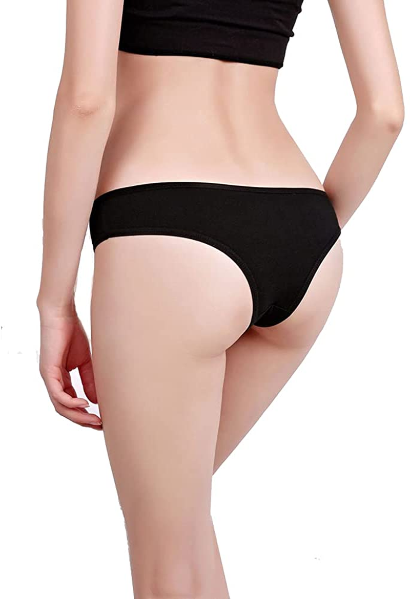 Nightaste Women'S 10-Pack Cotton Tanga Panties Half Back Coverage Bikini Briefs Underwear Apparel & Accessories > Clothing > Underwear & Socks > Underwear Nightaste   