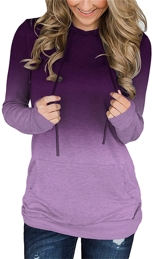Onlypuff Womens Hoodie Sweatshirts Casual Tunic Tops Long Sleeve Hoody with Kangaroo Pockets Apparel & Accessories > Clothing > Activewear Kylie Max   