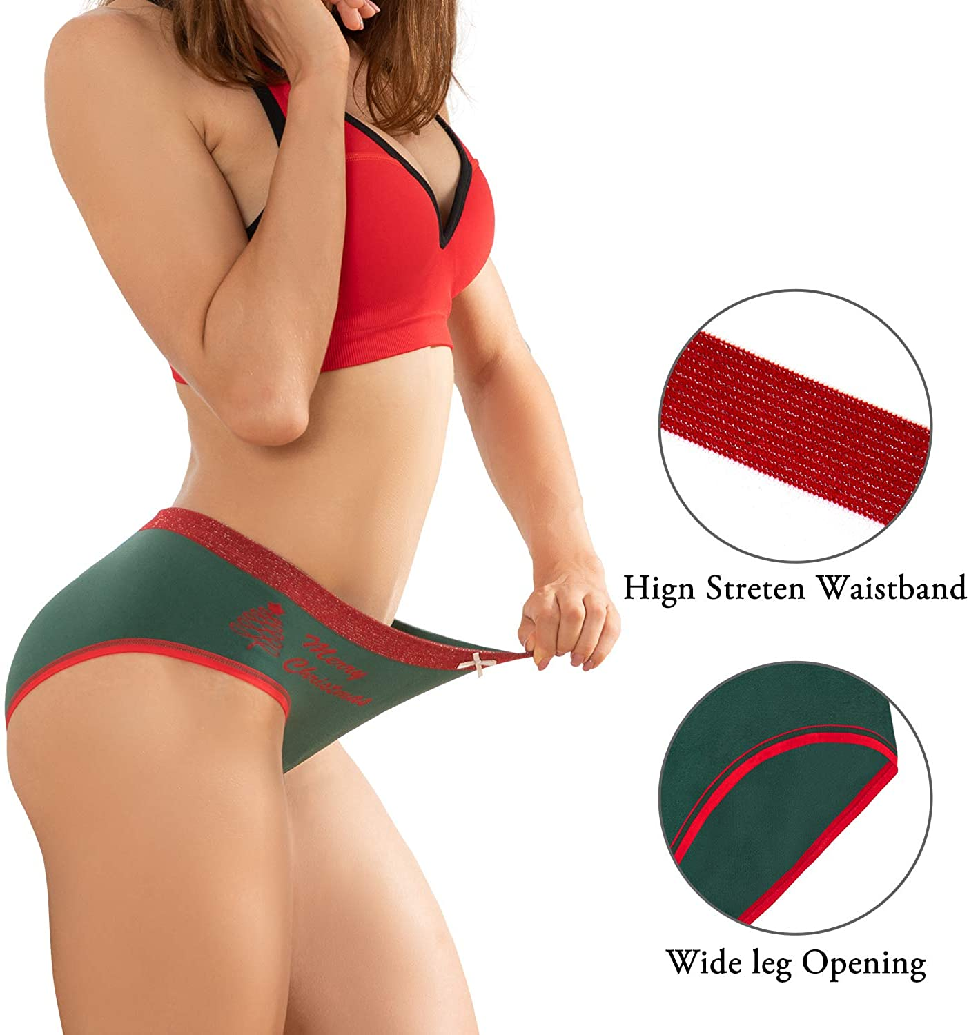 Women'S Low/High Waist Seamless Underwear Soft Full Coverage Ladies Panties Colorful Breathable Stretch Briefs 5-Pack Apparel & Accessories > Clothing > Underwear & Socks > Underwear LALESTE   