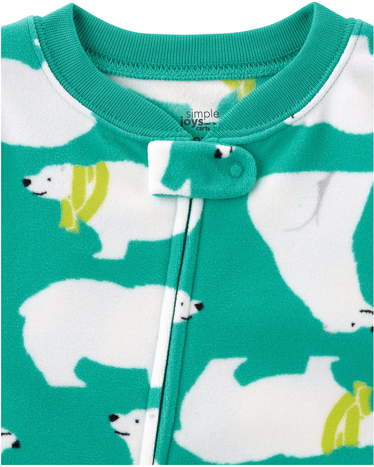 Simple Joys by Carter'S Toddler and Baby Boys' Loose Fit Fleece Footed Pajamas, Pack of 3 Apparel & Accessories > Clothing > Sleepwear & Loungewear > Pajamas Kylie Max   