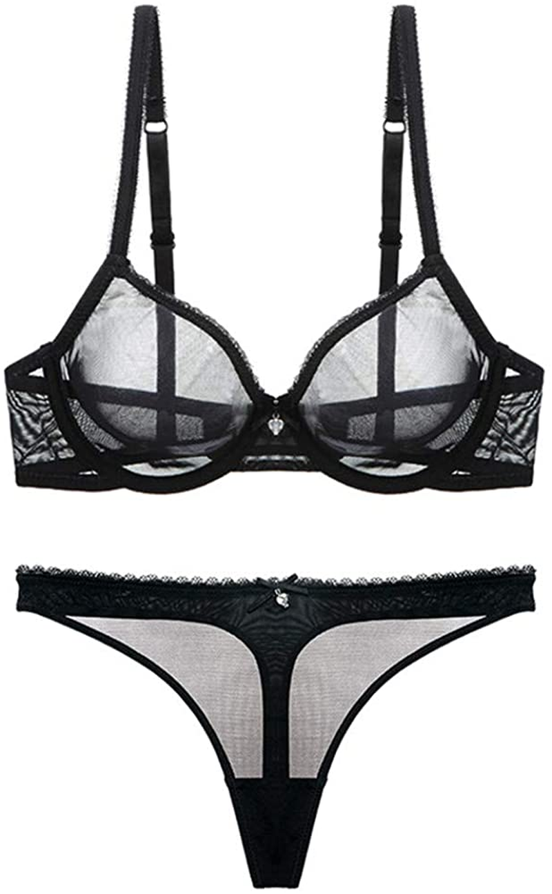 Varsbaby Women See-Through Lace Push up Transparent Everyday Bra Apparel & Accessories > Clothing > Underwear & Socks > Lingerie Varsbaby   