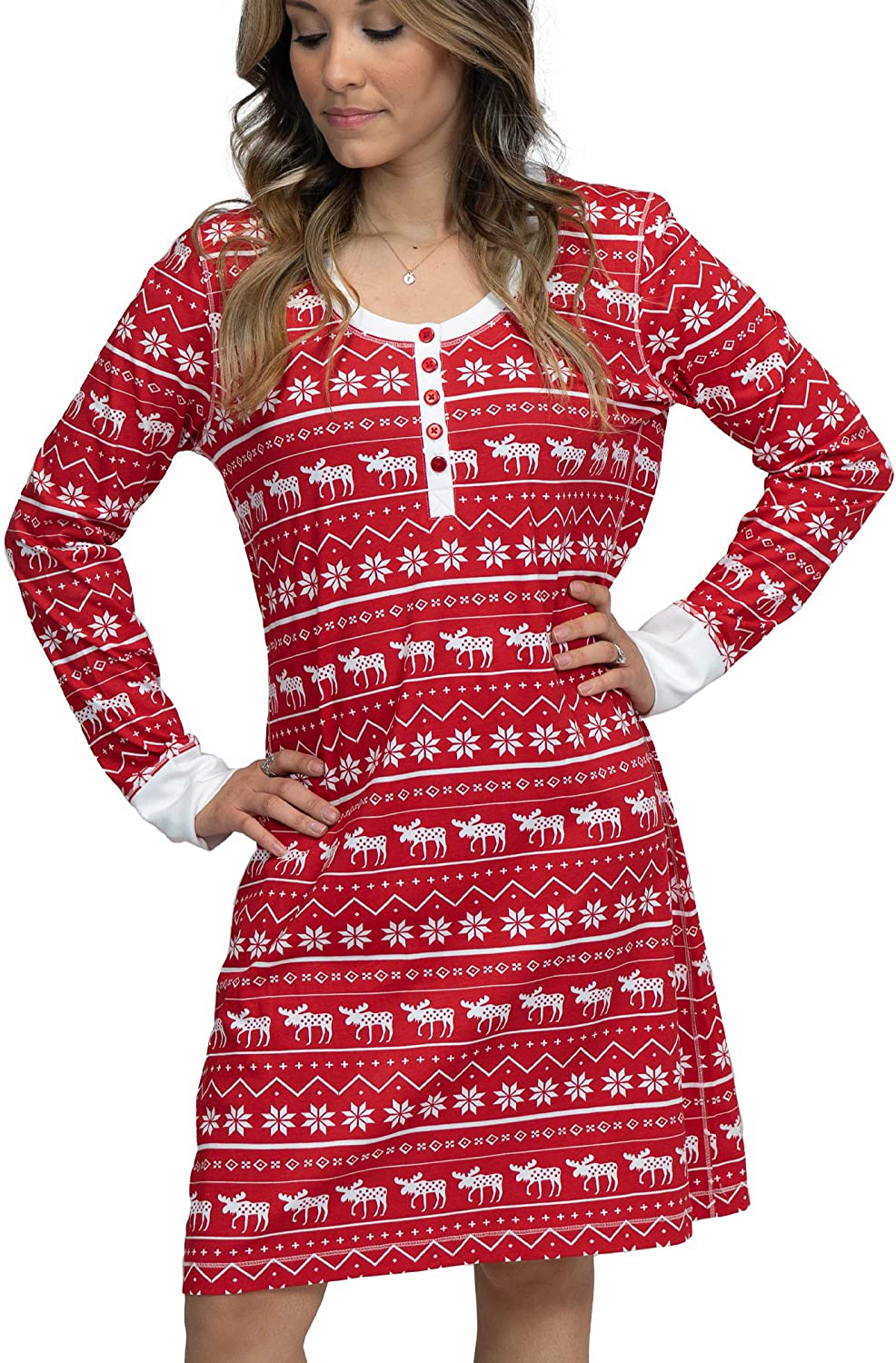 Lazy One Scoop-Neck Sleep Shirt, Nightshirts for Women, Animal-Themed Designs Apparel & Accessories > Clothing > Sleepwear & Loungewear > Nightgowns Kylie Max   