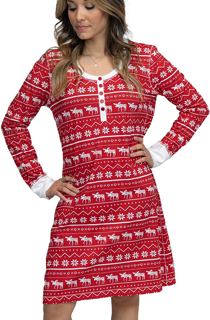Lazy One Scoop-Neck Sleep Shirt, Nightshirts for Women, Animal-Themed Designs Apparel & Accessories > Clothing > Sleepwear & Loungewear > Nightgowns Kylie Max   