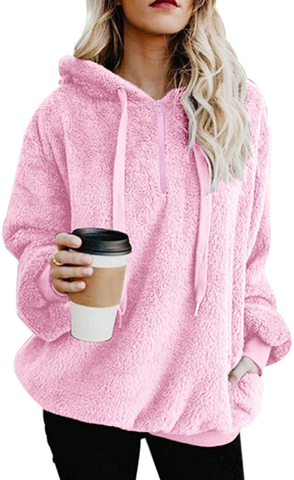 Century Star Hoodies for Women Fleece Hoodie with Pockets Athletic Hooded Pullover Tops Winter Fuzzy Hoodies Fuzzy Sweatshirt Apparel & Accessories > Clothing > Activewear Kylie Max   