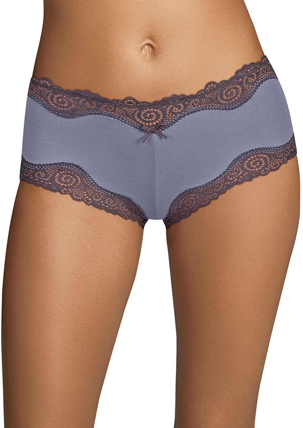 Maidenform Women'S Sexy Must Have Cheeky Scalloped Lace Hipster Apparel & Accessories > Clothing > Underwear & Socks > Underwear Maidenform Plum Grey/Rising Smoke 5 