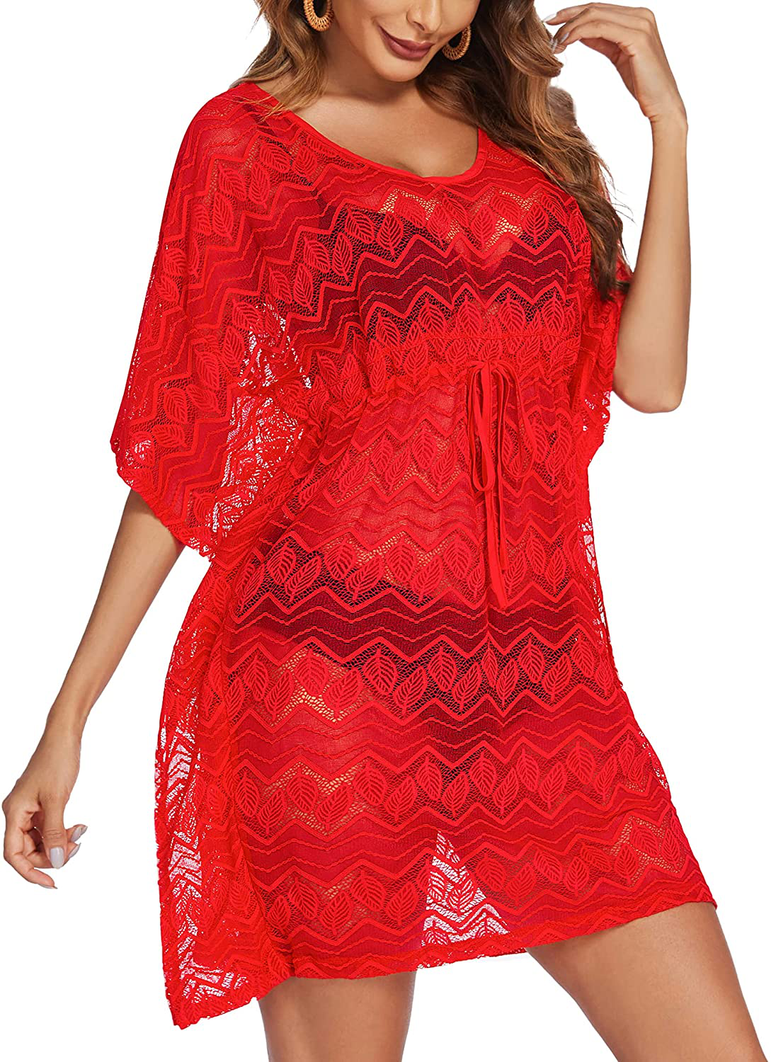 Avidlove Women'S Swimsuit Beach Cover up Lace Bikini Beachwear Sheer Bathing Suit Coverups Apparel & Accessories > Clothing > Swimwear Kylie Max   