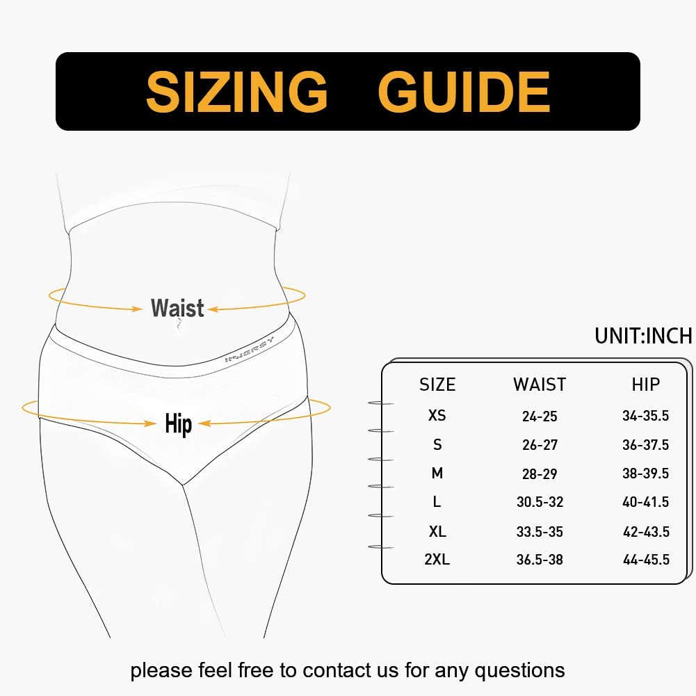 INNERSY Womens Underwear Hipster Panties Cotton Low Rise Briefs Pack of 6 Apparel & Accessories > Clothing > Underwear & Socks > Underwear INNERSY   