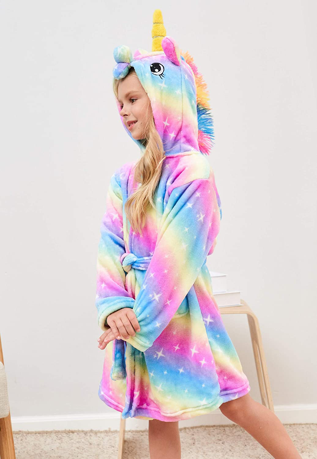 CHETOSHO Soft Hooded Robe with Matching Slippers for Girls Apparel & Accessories > Clothing > Sleepwear & Loungewear > Robes Kylie Max   
