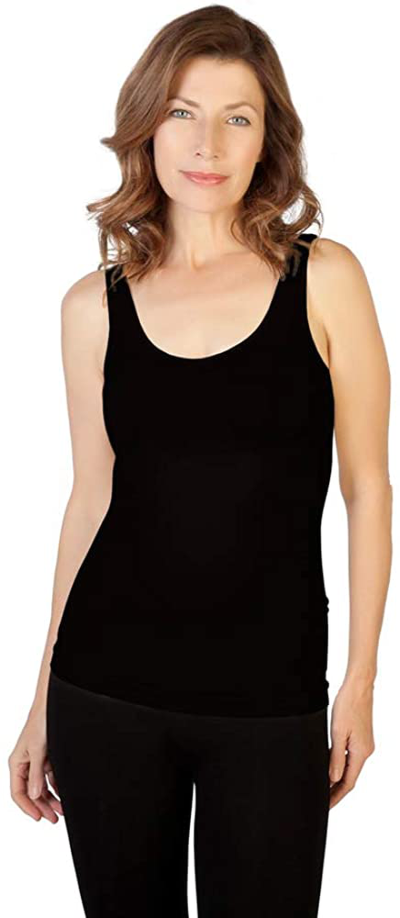Skinny Tees Women'S Basic Wide Strap Cami Apparel & Accessories > Clothing > Activewear Kylie Max   