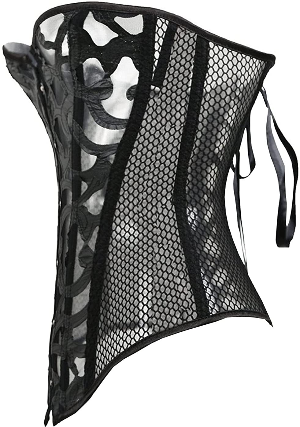 Everlove Corset Satin Overbust Lace up Busiter Shapewear Outfit Apparel & Accessories > Clothing > Underwear & Socks > Lingerie EverLove   