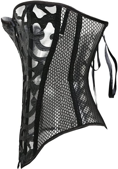Everlove Corset Satin Overbust Lace up Busiter Shapewear Outfit Apparel & Accessories > Clothing > Underwear & Socks > Lingerie EverLove   