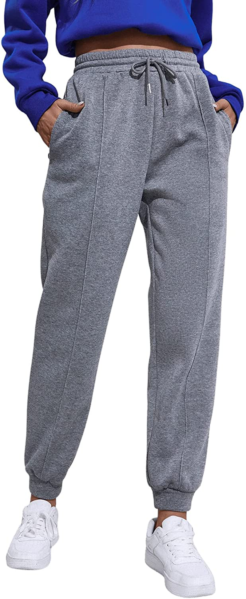 Sweatyrocks Women'S Drawstring Waist Striped Side Jogger Sweatpants with Pocket Apparel & Accessories > Clothing > Activewear Kylie Max   