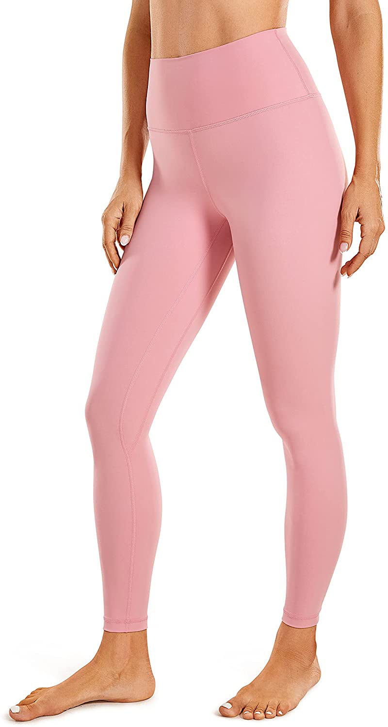 CRZ YOGA Women's Naked Feeling Yoga Pants 25 Inches - 7/8 High Waisted Workout Leggings Apparel & Accessories > Clothing > Activewear CRZ YOGA The Heartbeat Powder Small 