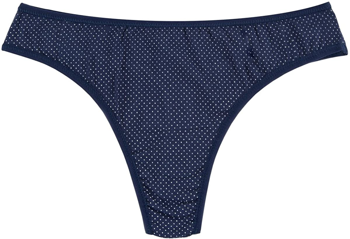 Knitlord 6 Pack Women'S Thongs Underwear Cotton Breathable Panties Hipster Bikini Apparel & Accessories > Clothing > Underwear & Socks > Underwear KNITLORD   