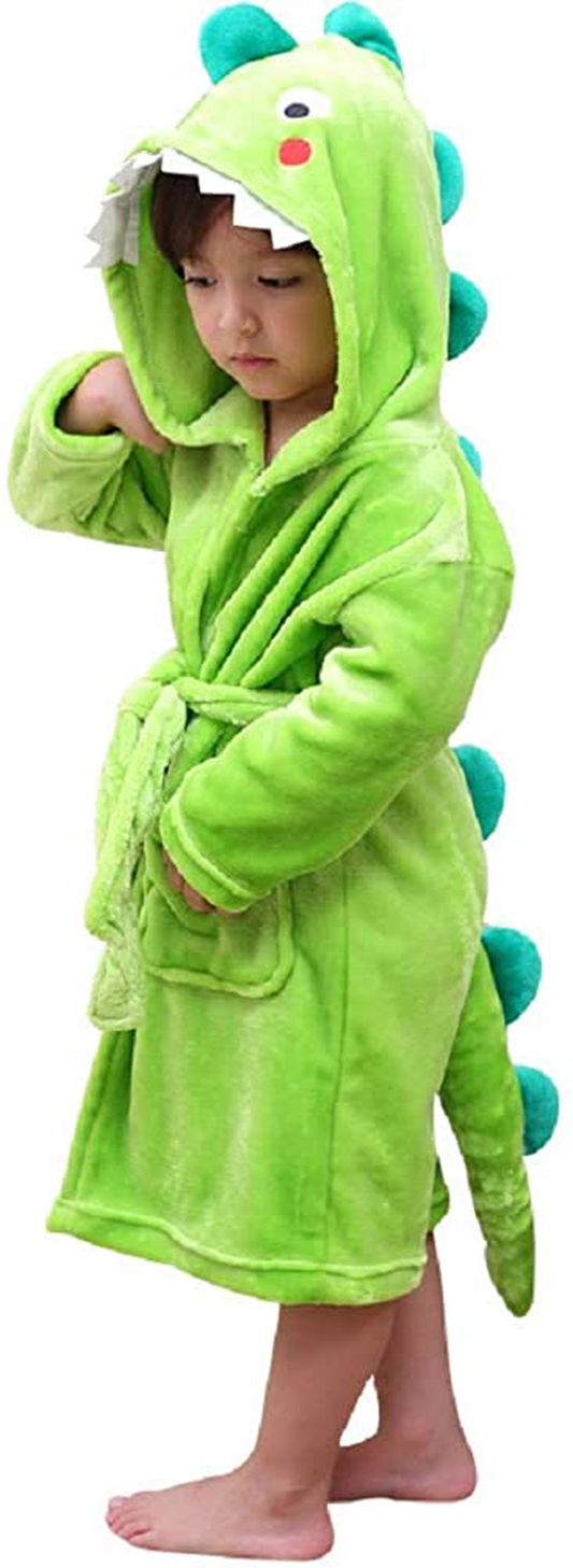 Boys' Girls' Hooded Bathrobe Soft Animal Plush Robe Kids Sleepwear Dressing Gown Gift Apparel & Accessories > Clothing > Sleepwear & Loungewear > Robes Kylie Max   