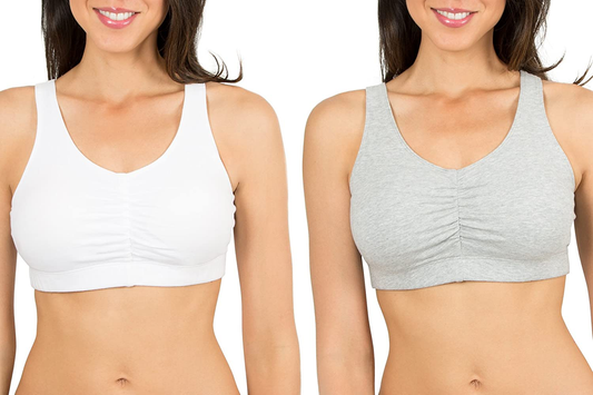 Fruit of the Loom Women'S Shirred Front Sport Bra with Removable Pads, 2-Pack Apparel & Accessories > Clothing > Underwear & Socks > Bras Kylie Max   