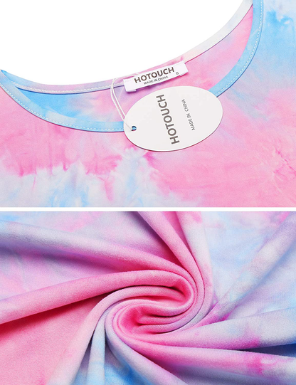 Hotouch Womens Pajamas Set Short Sleeve Cute Printed Tops and Pants 2 Piece PJ Sets Joggers Loungewear Sleepwear with Pockets Apparel & Accessories > Clothing > Sleepwear & Loungewear > Pajamas Kylie Max   