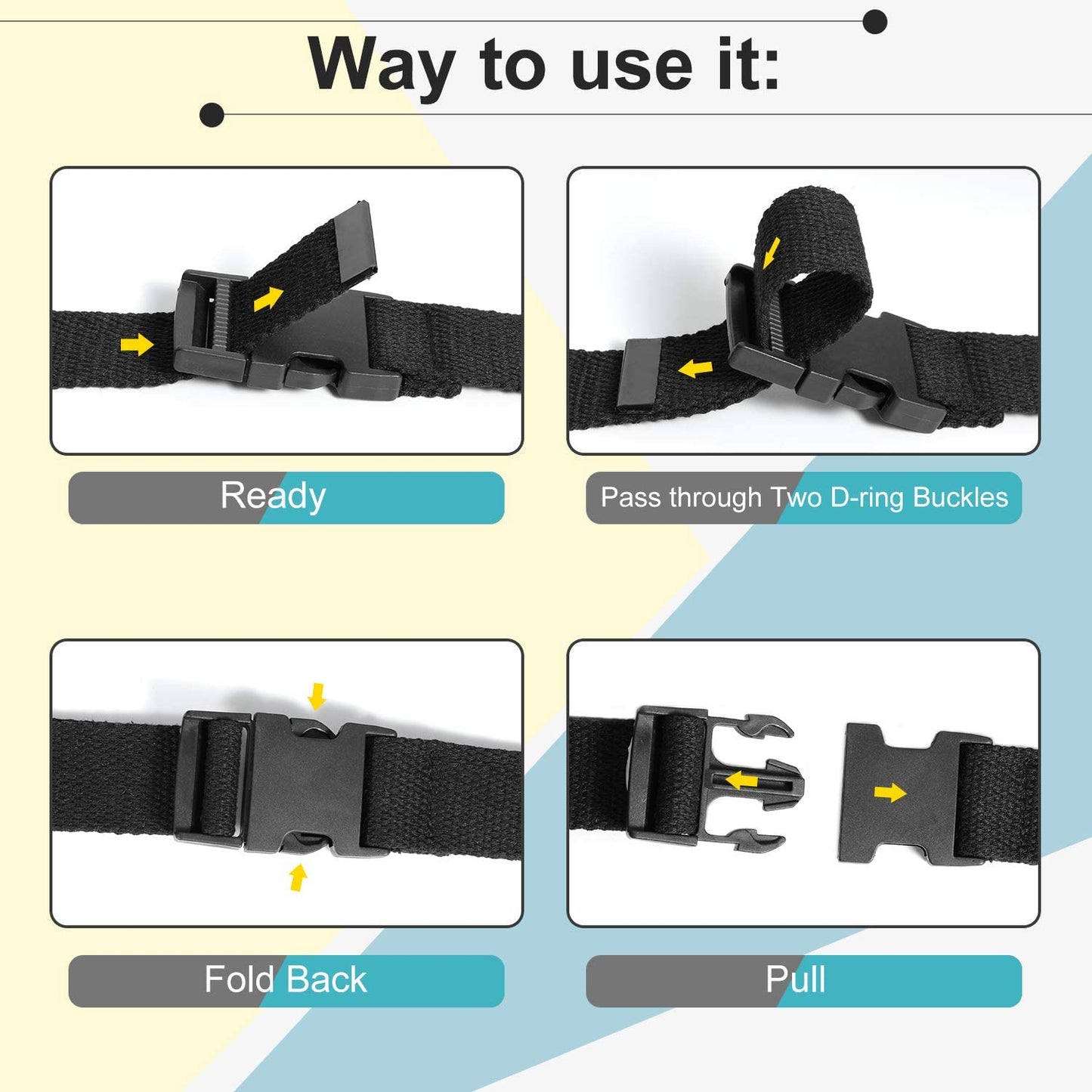 Canvas Long Belt for Women ,SANSTHS Hip Hop Streetwear Style Black Buckle Cargo Belt with Flat Plastic Buckle for Jeans Dress Apparel & Accessories > Clothing Accessories > Belts SANSTHS   