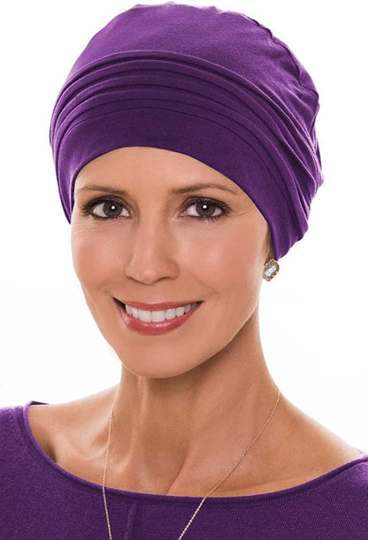 Cardani Couture Cap in Luxury Viscose from Bamboo Apparel & Accessories > Clothing Accessories > Headwear Cardani Luxury Bamboo - Plum One Size 