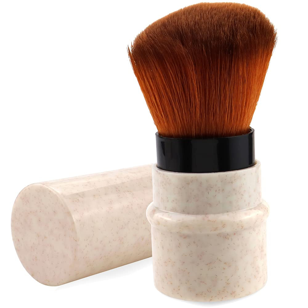 QMSILR Blush Brush Retractable Makeup Brush Portable Powder Brush with Cover Professional Travel Face Blush Brush Soft Fluffy Foundation Brush Makeup Tool for Contouring Highlighting Health & Beauty > Personal Care > Cosmetics > Cosmetic Tools > Makeup Tools QMSILR   