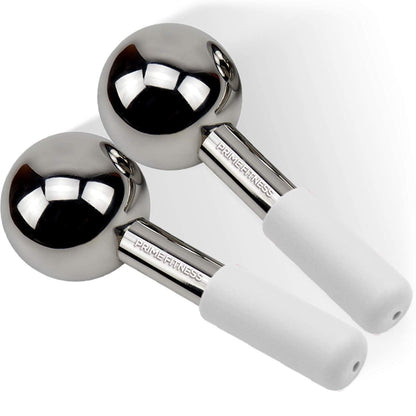 Ice Globes for Facials | Unbreakable Steel Cooling Roller | Cryo Sticks for Face | Massager for Face Neck & Eyes | Skin Care for Dark Circles, Puffiness, Wrinkles, Collagen Production Health & Beauty > Personal Care > Cosmetics > Cosmetic Tools > Skin Care Tools PRIME Fitness Steel  