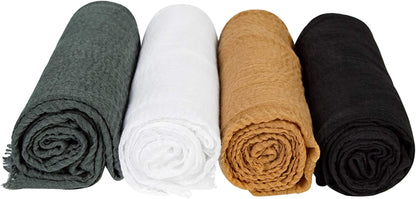 Chalier Hijab Scarfs Shawl Set for Women, Fashion Soft Scarves Lightweight Head Scarf for All Season(White) Apparel & Accessories > Clothing Accessories > Scarves & Shawls Chalier   