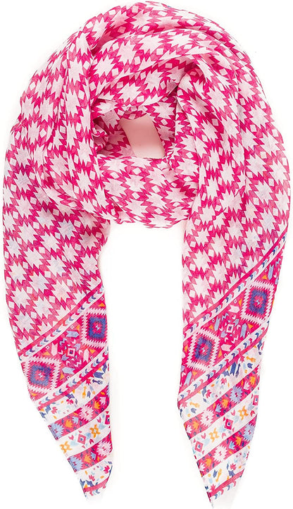 Scarf for Women Lightweight Geometric Fashion Spring Fall Winter Scarves Shawl Wraps Apparel & Accessories > Clothing Accessories > Scarves & Shawls MELIFLUOS DESIGNED IN SPAIN   
