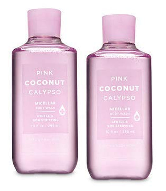 Bath and Body Works 2 Pack Pink Coconut Calypso Micellar Body Wash 10 Oz. Health & Beauty > Personal Care > Cosmetics > Bath & Body Bath & Body Works   