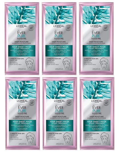 L'Oréal Paris Hair Care Everpure Deep Moisture Hair Sheet Mask, 1.7 Fl. Oz(Pack of 6) Health & Beauty > Personal Care > Hair Care LÓreal   