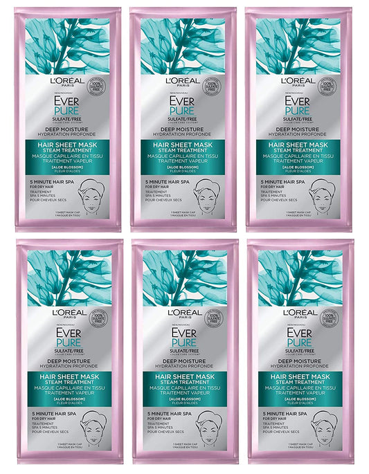 L'Oréal Paris Hair Care Everpure Deep Moisture Hair Sheet Mask, 1.7 Fl. Oz(Pack of 6) Health & Beauty > Personal Care > Hair Care LÓreal   