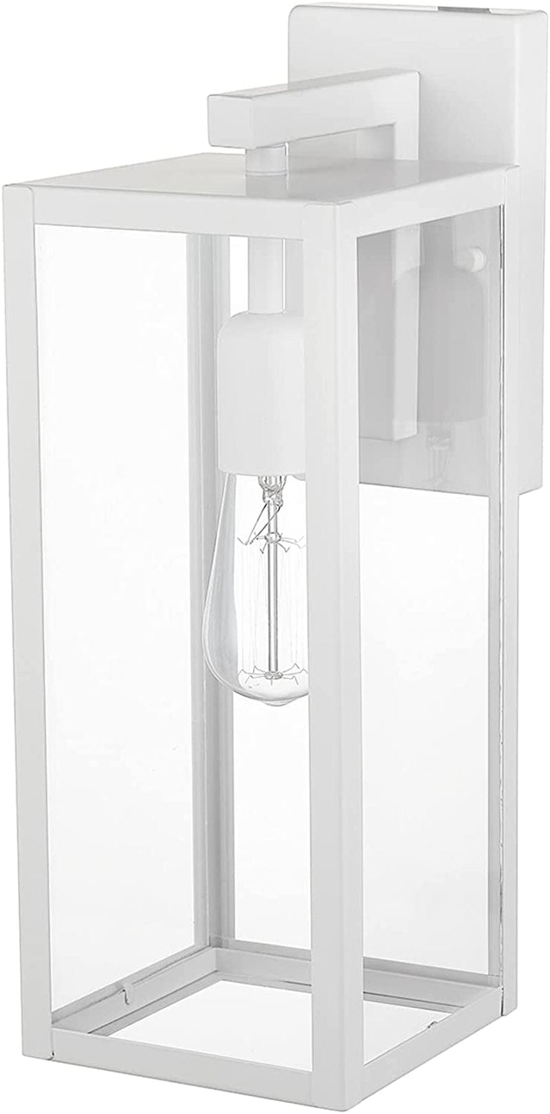 44176 1-Light Outdoor Indoor Wall Sconce, Matte Black, Glass Panes, Weather Resistant, Wall Lighting, Wall Lamp Dimmable, Kitchen Sconces Wall Lighting, Home Improvement, Porch Light Matte White